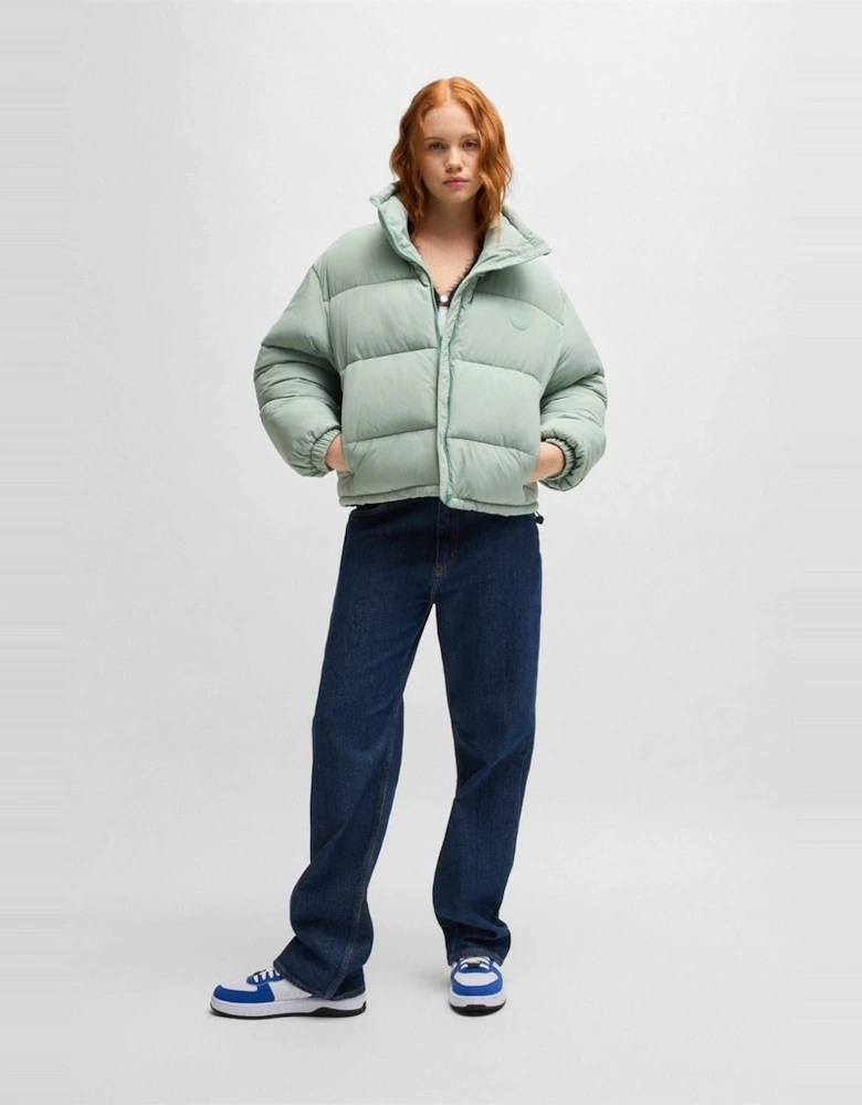 Fortuna Solid Patterned Puffer Jacket