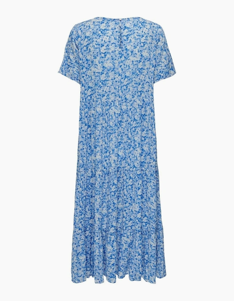Short Sleeve Maxi Tiered Dress
