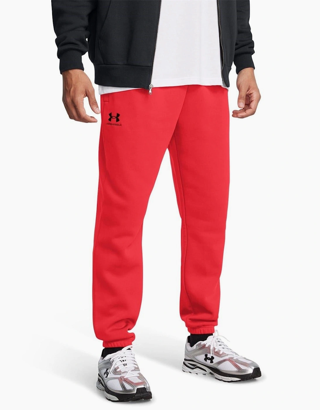 Essential Fleece Solid Patterned Joggers