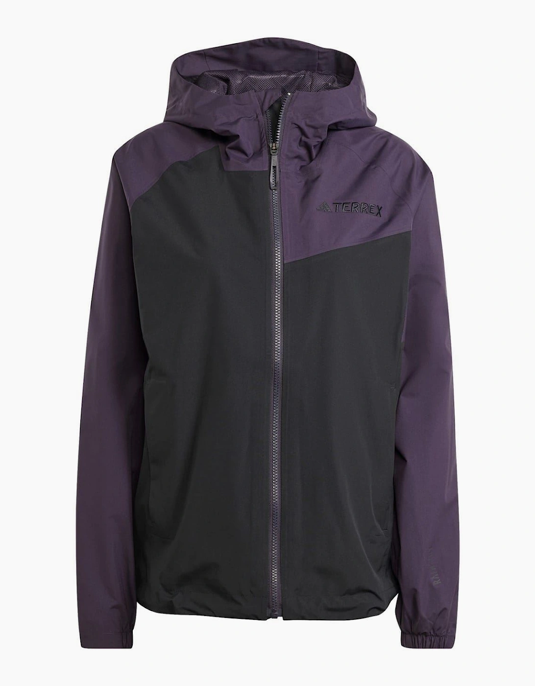 Color Block Front Zipper Pocket Rain Coat, 7 of 6