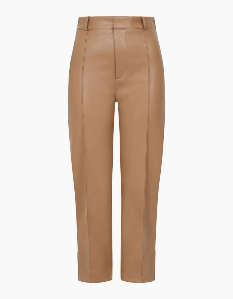 Solid Patterned Straight Leg Trousers