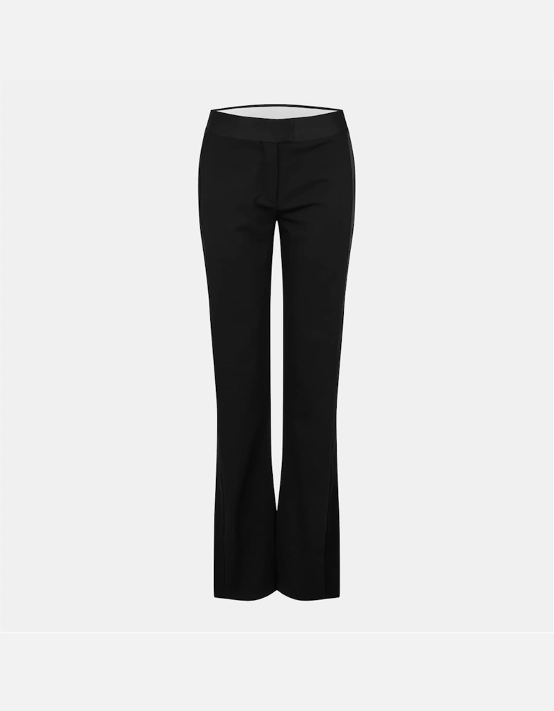 Solid Flared Tux Pants