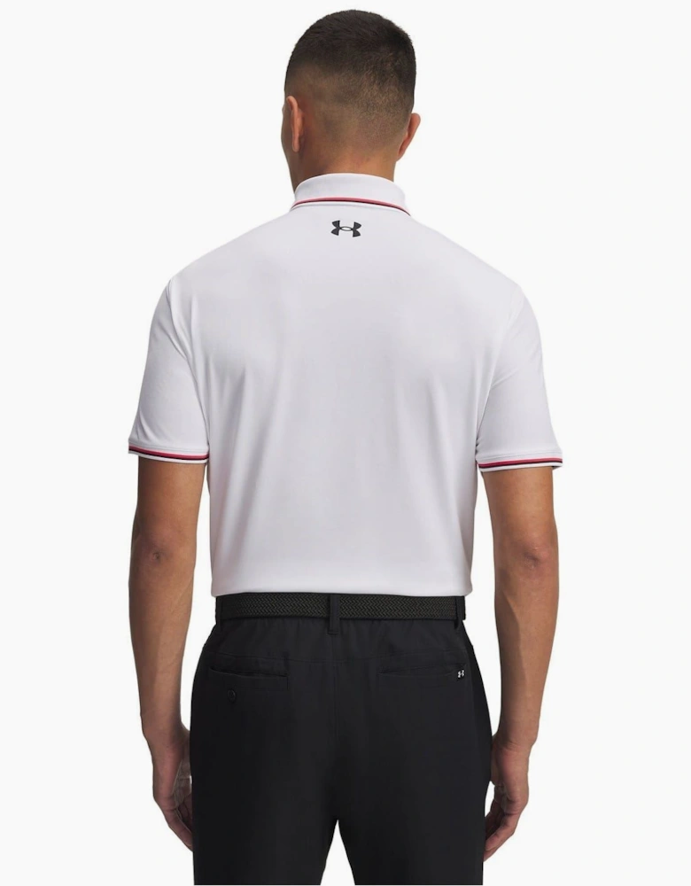 Ribbed Polo Shirt with Collared Neck