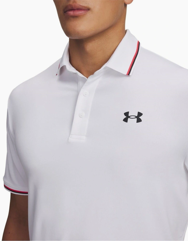 Ribbed Polo Shirt with Collared Neck