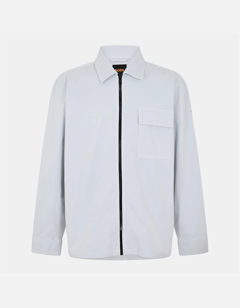 Solid Patterned Overshirt with Chest Pocket