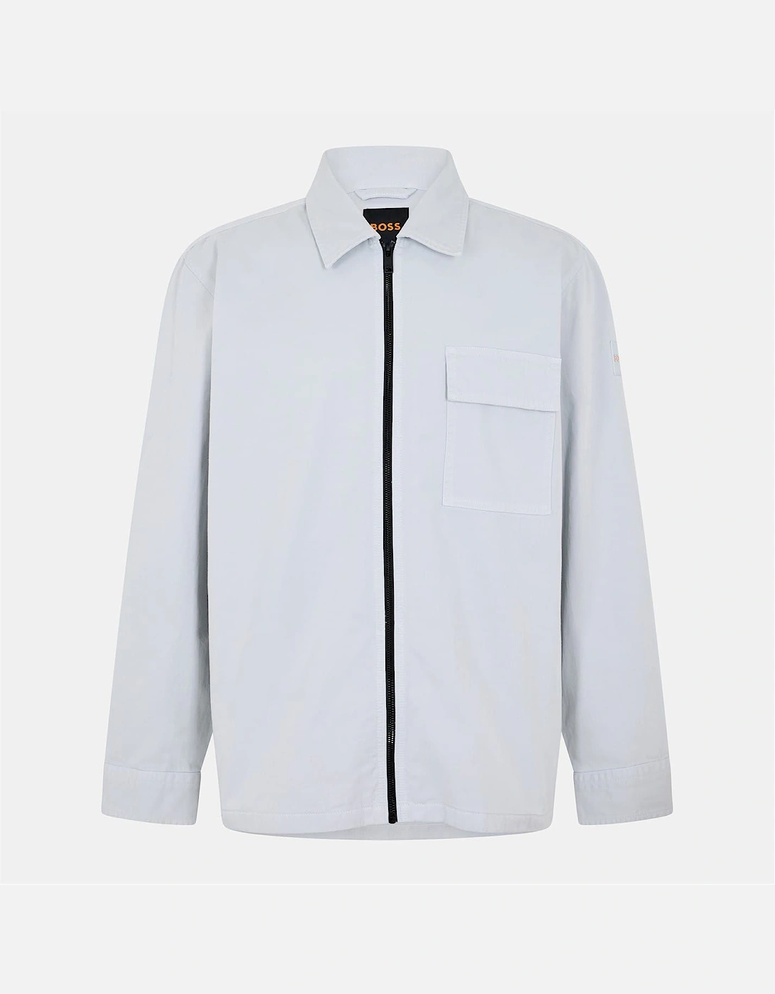 Solid Patterned Overshirt with Chest Pocket, 2 of 1