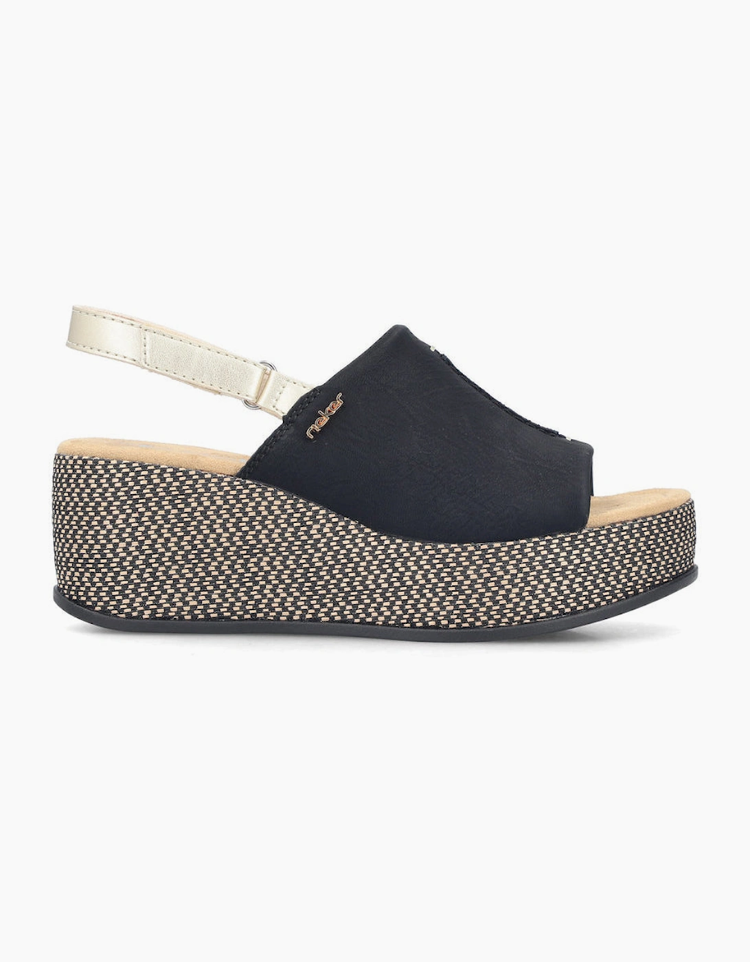 Rieker 69460 Womens Slingback Sandals Black