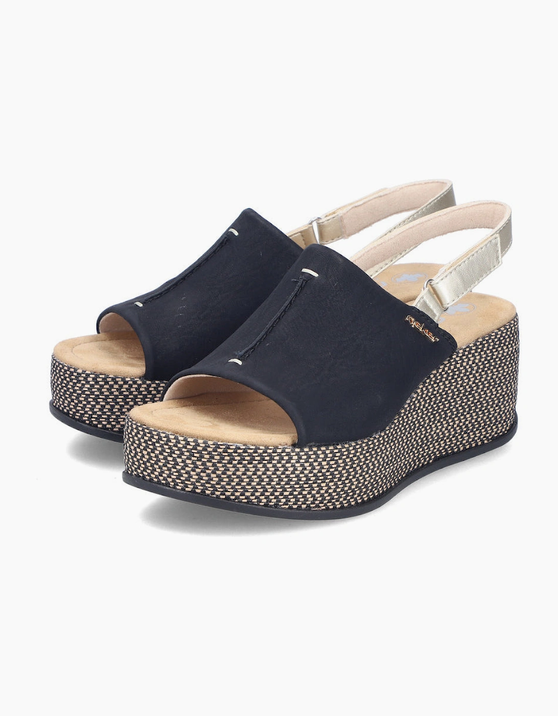 Rieker 69460 Womens Slingback Sandals Black