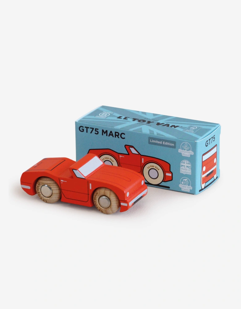 Le Toy Van GT75 Marc Wooden Toy Car in Red (W:8.5cm x D:3cm x 3.2cm)
