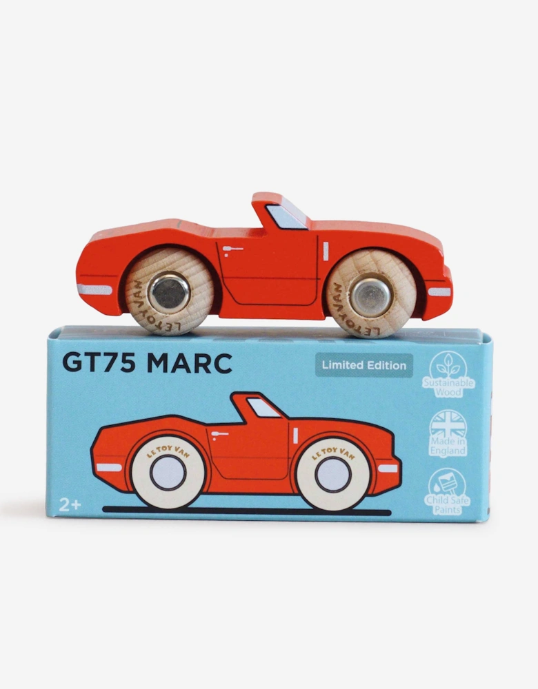 Le Toy Van GT75 Marc Wooden Toy Car in Red (W:8.5cm x D:3cm x 3.2cm)