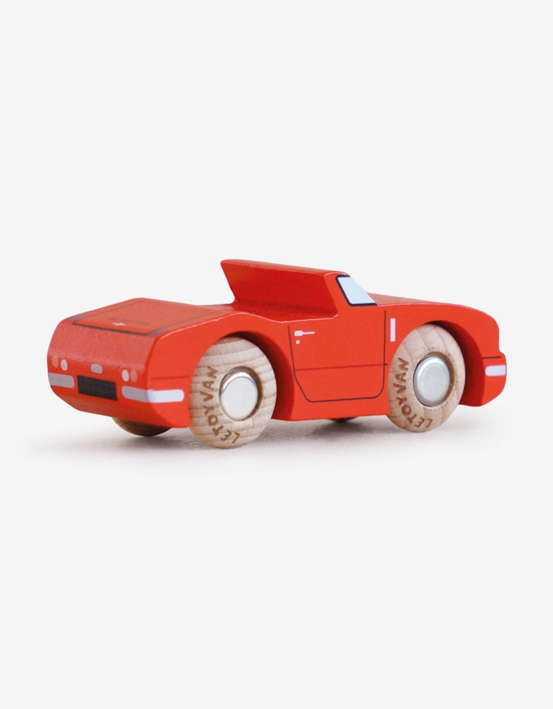 Le Toy Van GT75 Marc Wooden Toy Car in Red (W:8.5cm x D:3cm x 3.2cm)