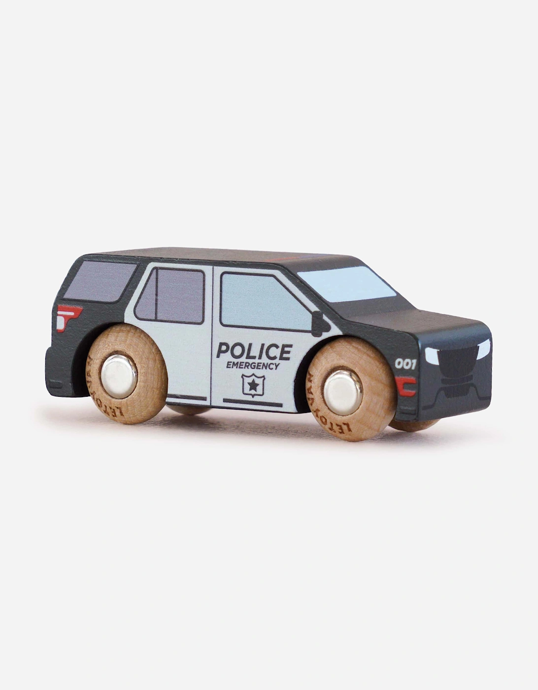 Le Toy Van GT260 Liberty Police SUV Wooden Toy Car in Black (W:9cm x D:3cm x H:3.5cm), 6 of 5