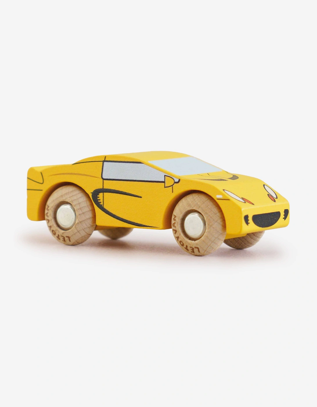 Le Toy Van GT105 Louis Wooden Toy Car in Yellow (W:8.5cm x D:3cm x H:3.2cm), 6 of 5