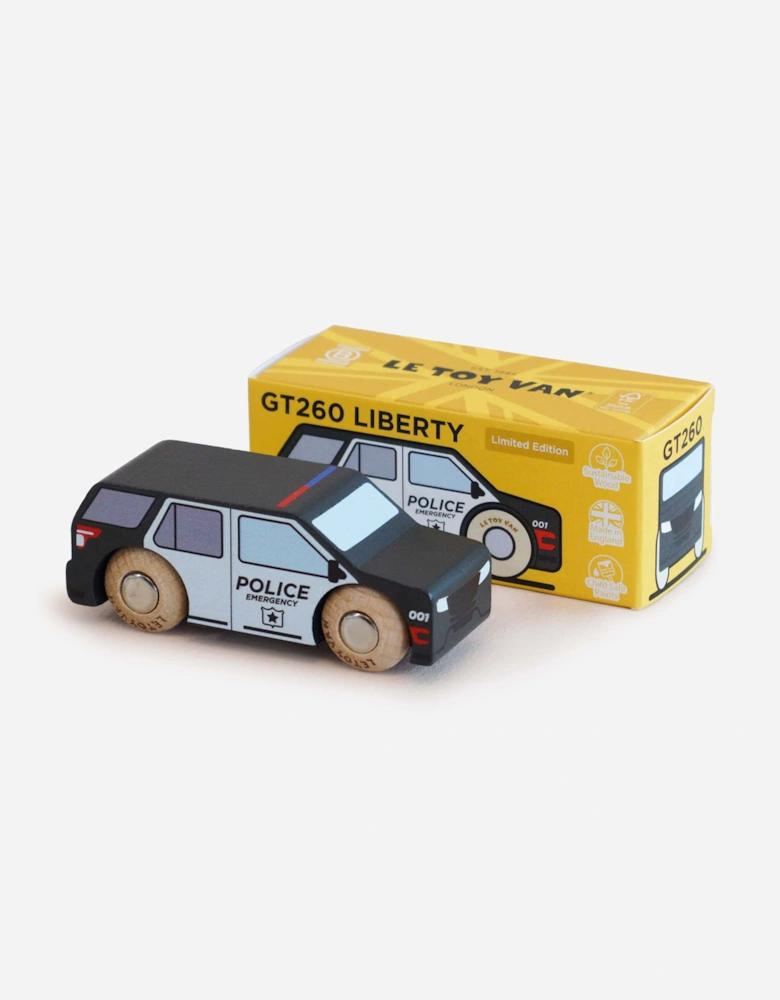 Le Toy Van GT260 Liberty Police SUV Wooden Toy Car in Black (W:9cm x D:3cm x H:3.5cm)