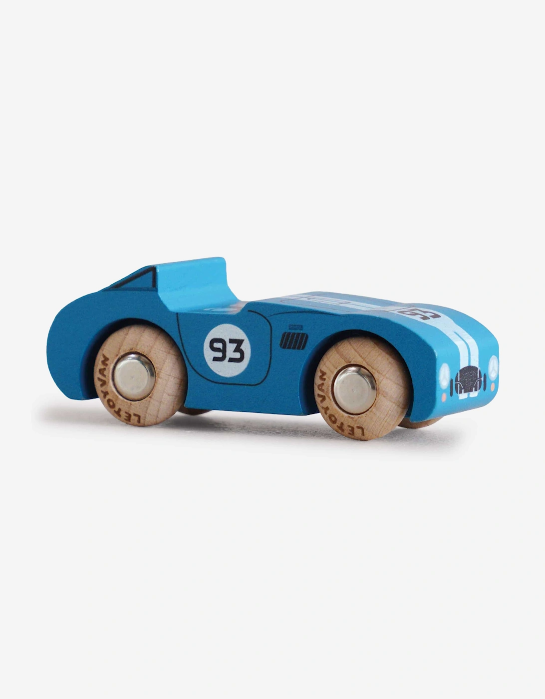 Le Toy Van GT30 Coby Wooden Toy Car in Blue (W:8.8cm x D:3cm H:3.4cm)