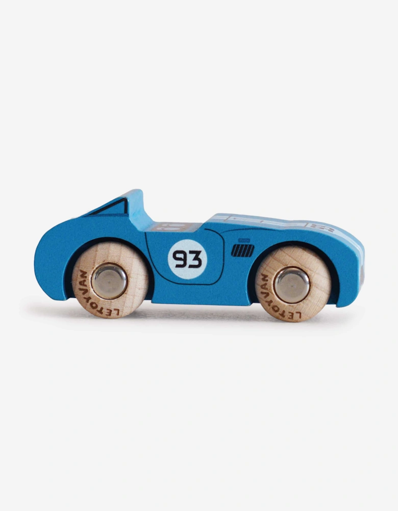Le Toy Van GT30 Coby Wooden Toy Car in Blue (W:8.8cm x D:3cm H:3.4cm)