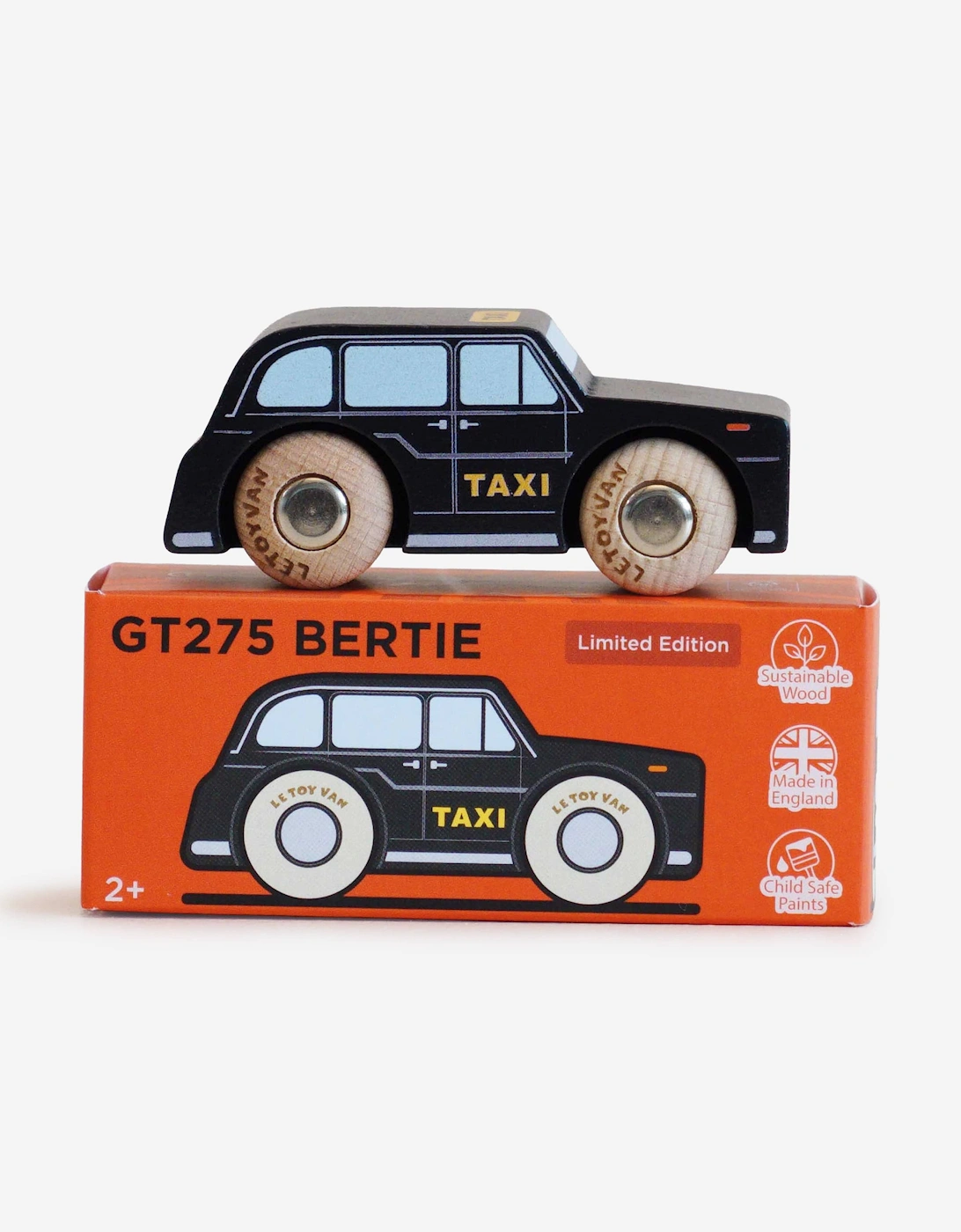 Le Toy Van GT275 Bertie Classic Cab Wooden Toy in Black (W:7.8cm x D:3cm x H:3.7cm)