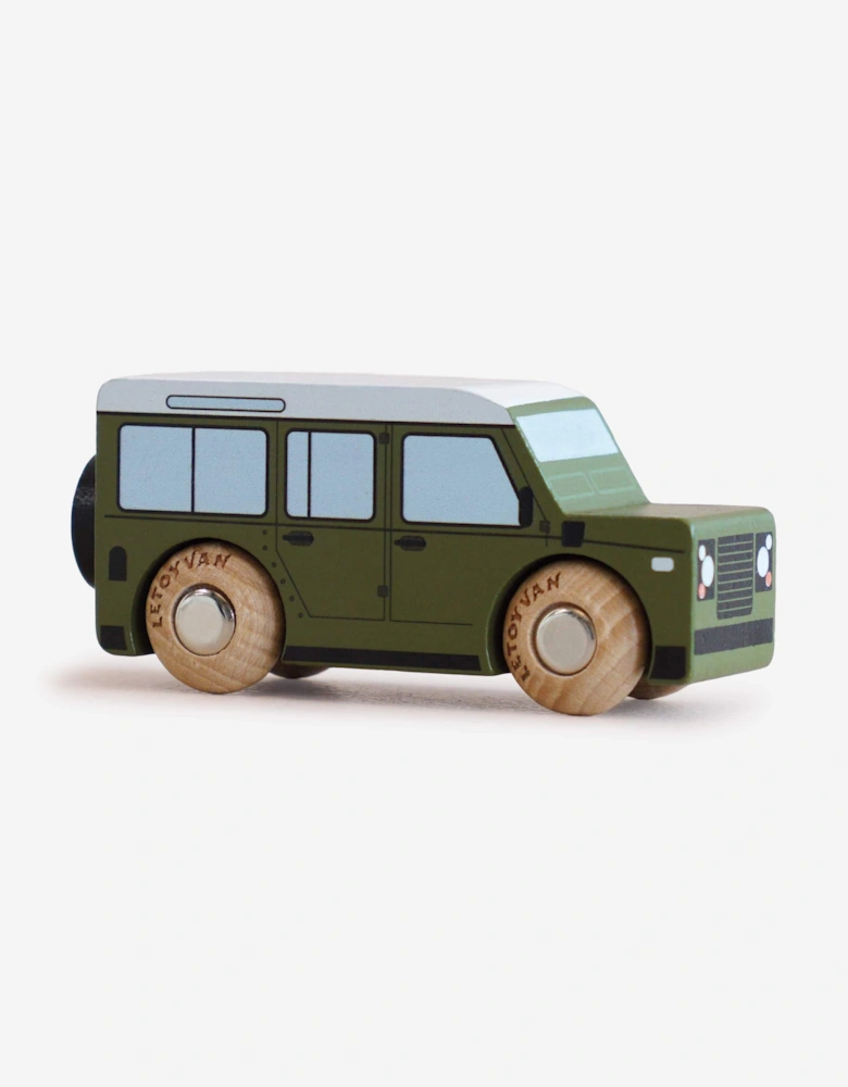 Le Toy Van GT150 Archie Wooden Toy Car in Green (W:9.2cm x D:3cm x H:4.4cm)