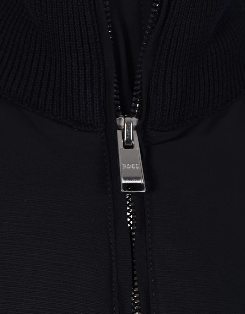 Boss Black Ibaio Mix-Media Jacket Dark Blue
