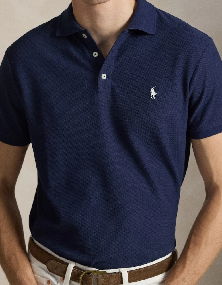 Polo Ralph Lauren Honeycomb Texture Polo Shirt 005 Cruise Navy