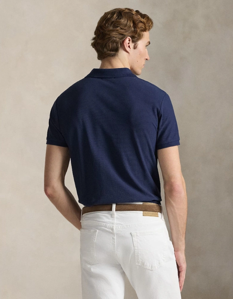 Polo Ralph Lauren Honeycomb Texture Polo Shirt 005 Cruise Navy