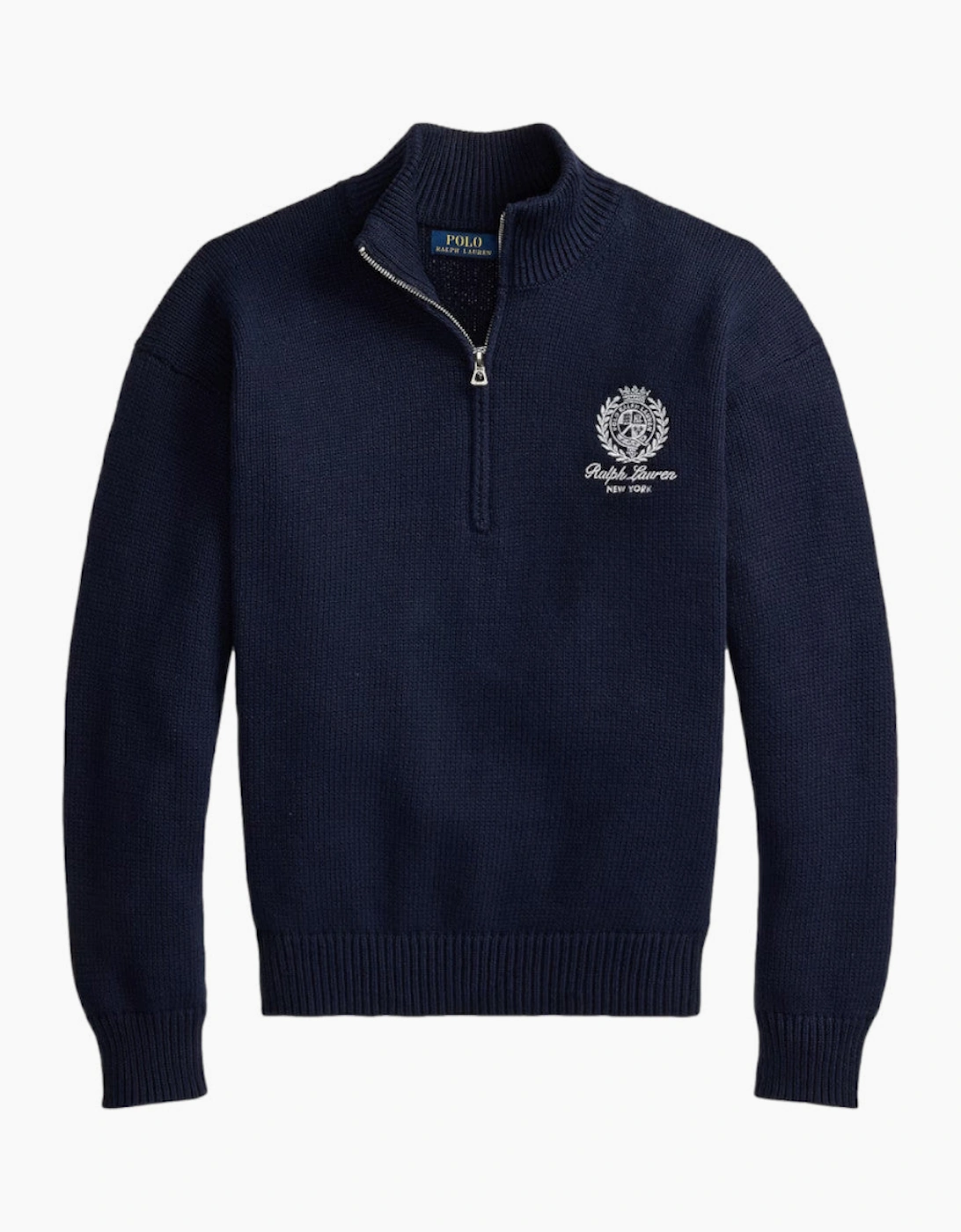 Polo Ralph Lauren Half Zip Cotton Sweater 001 Hunter Navy, 5 of 4