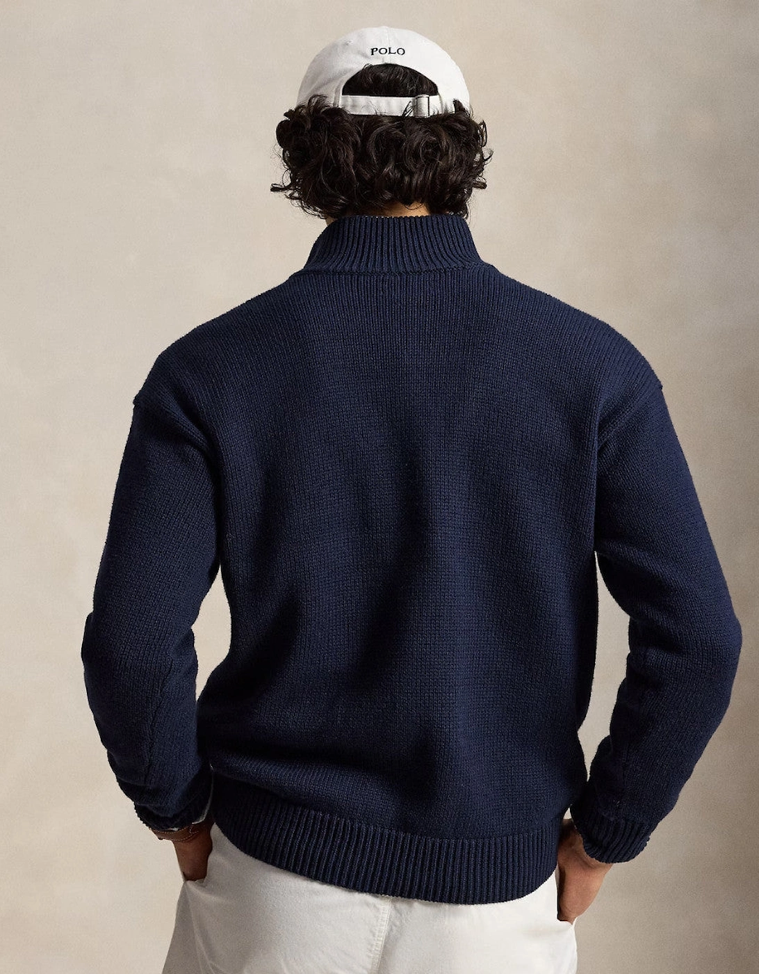 Polo Ralph Lauren Half Zip Cotton Sweater 001 Hunter Navy