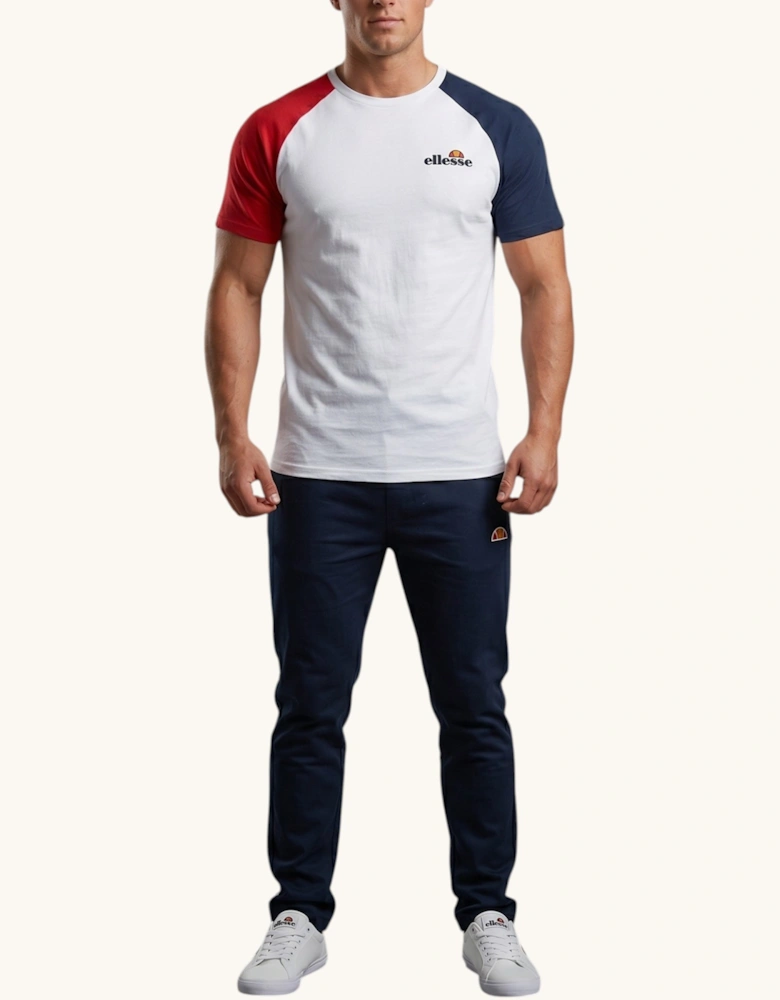 ELLESSE Mens Printed T Shirts Crew Neck Short Sleeve Cotton Tee Summer Beach Top