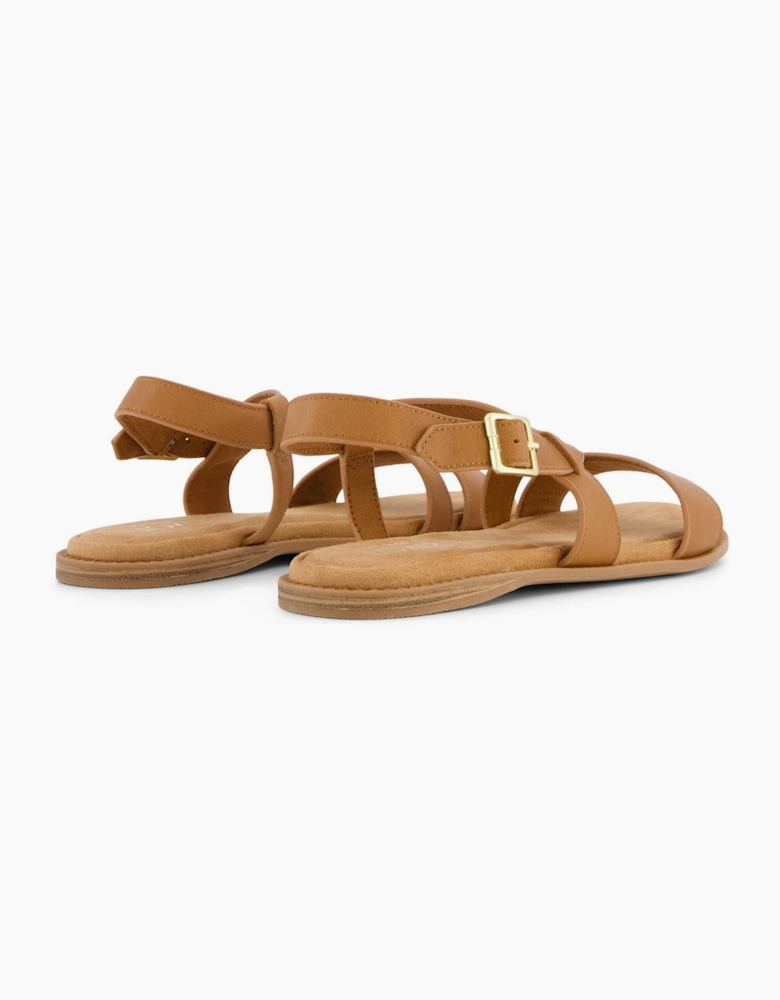 TOMS Mar Leather Women's Brown Sugar Sandals