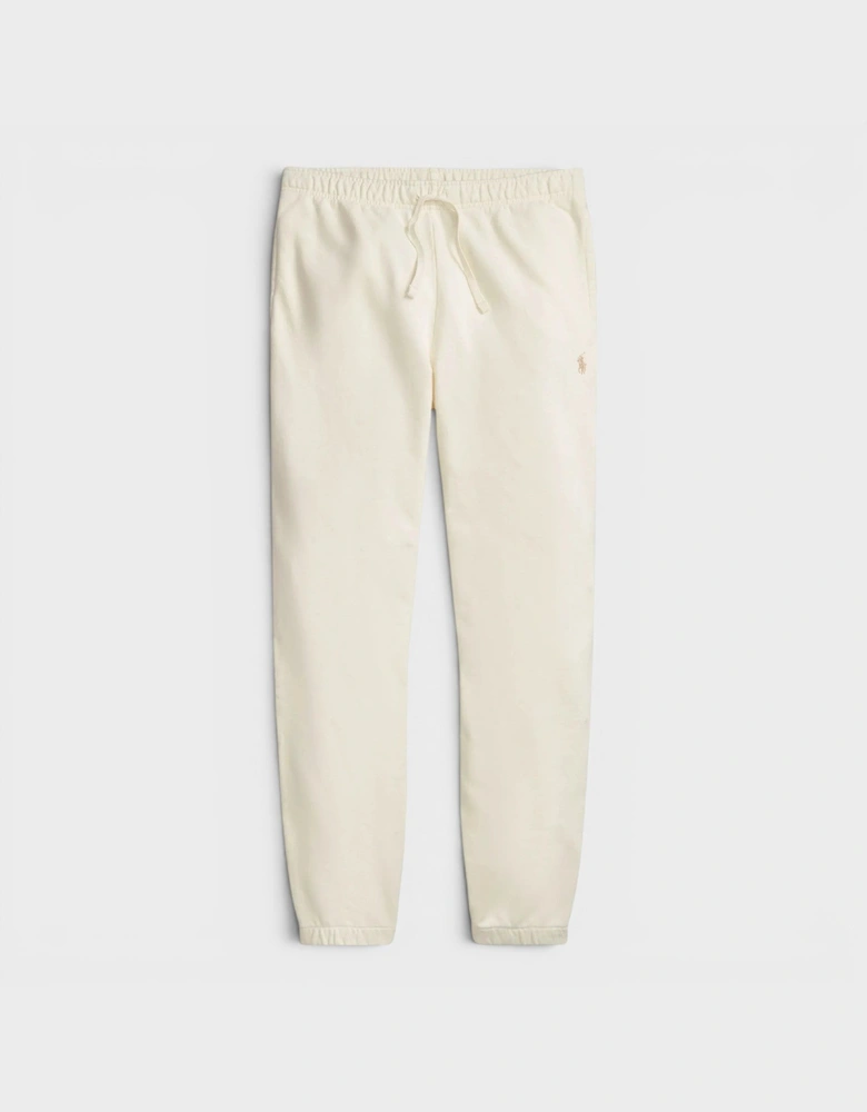 Logo Drawstring Track Pants Cream