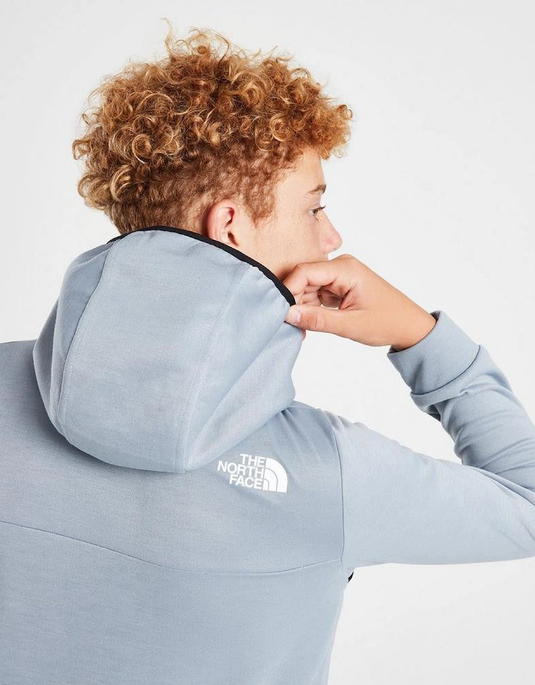 The North Face 1/4 Zip Kids Hoodie Grey