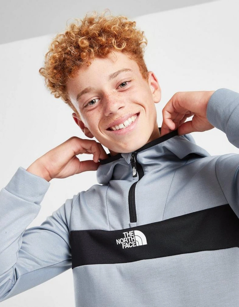 The North Face 1/4 Zip Kids Hoodie Grey