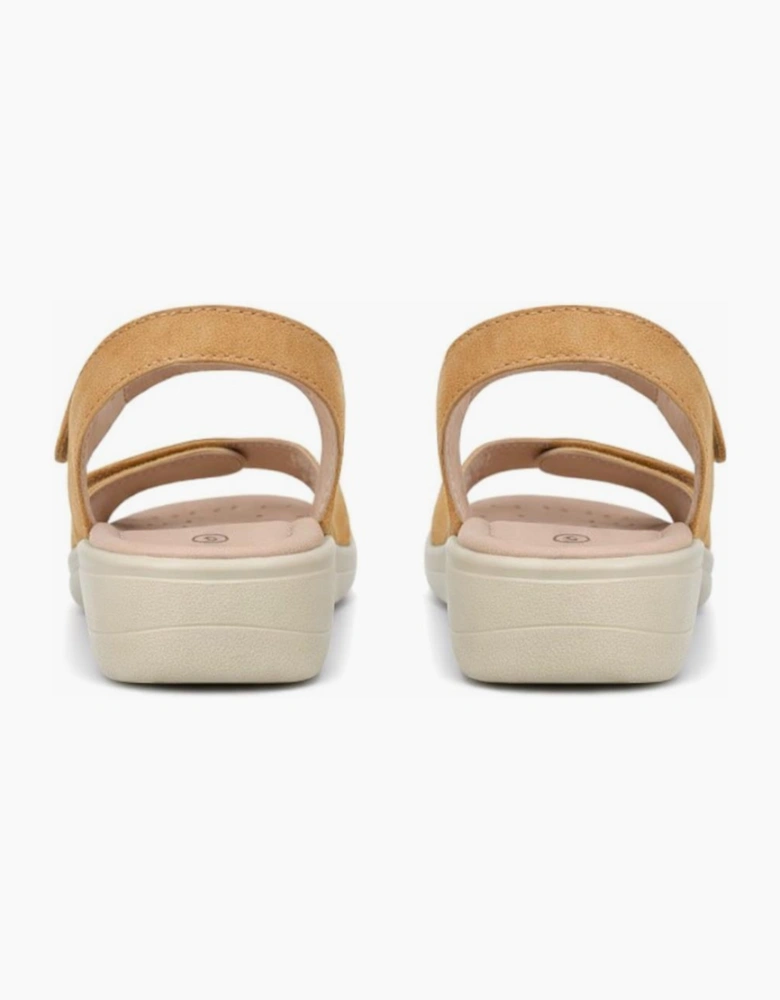 Ladies Cross Strap Sandals Beige