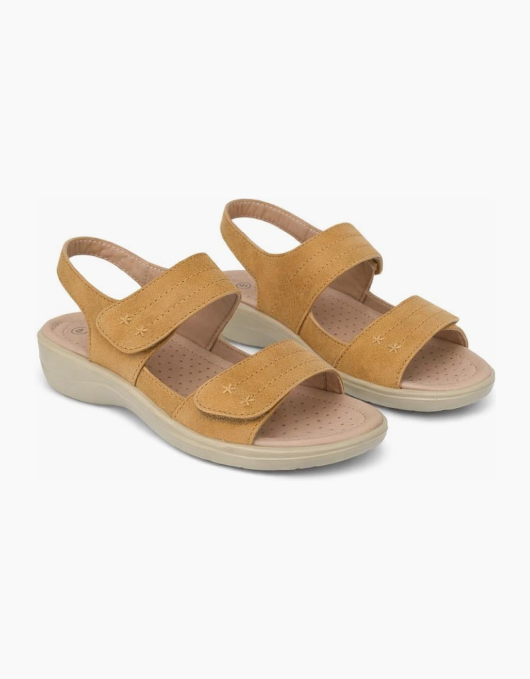 Ladies Cross Strap Sandals Beige