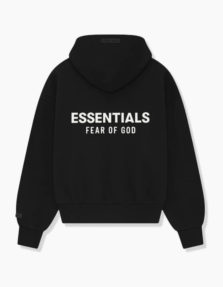 Essentials FW25 Zip Up Hoodie Black