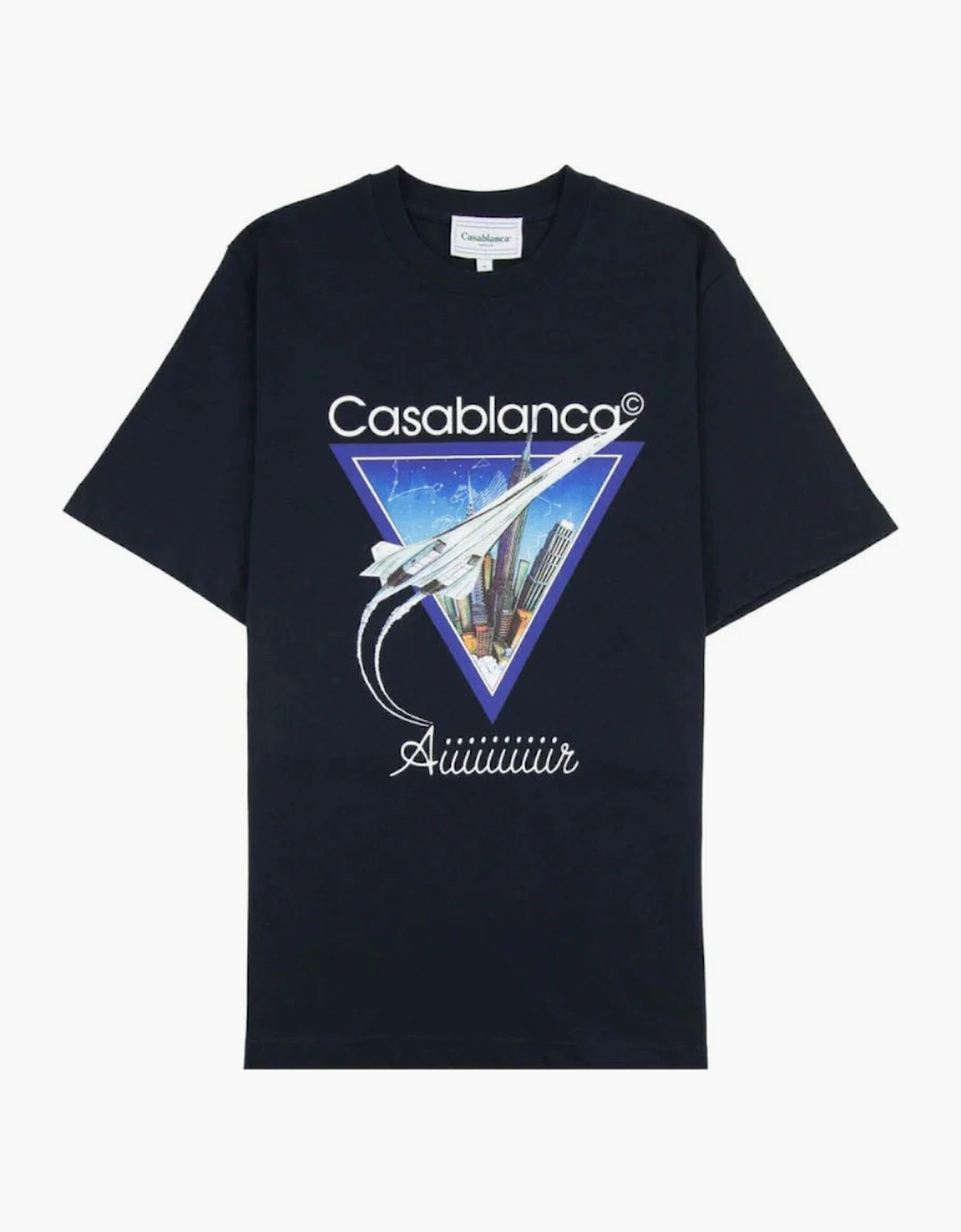 Casablanca Casablanca Casa Blanca Tee Shirt Aiiiiiir Concorde Navy - Blue