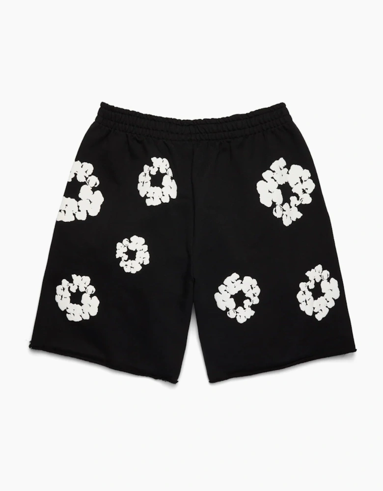 Denim Tears Cotton Wreath Black White Shorts