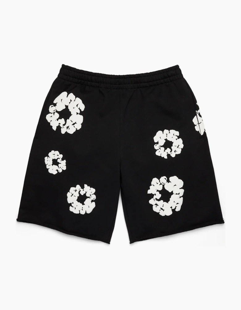 Denim Tears Cotton Wreath Black White Shorts