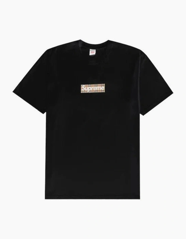 Supreme Burberry Box Logo Tee Shirt Black