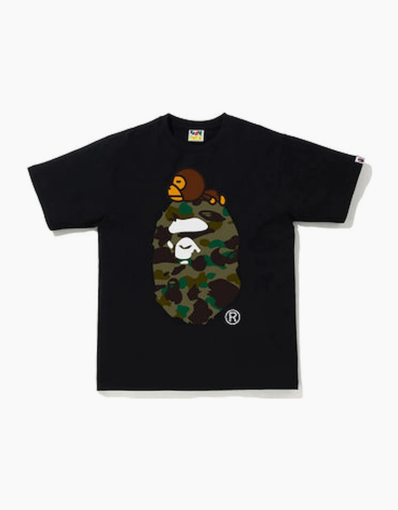 BAPE 1st Camo Milo on Big Ape Tee (FW21) Black/Green