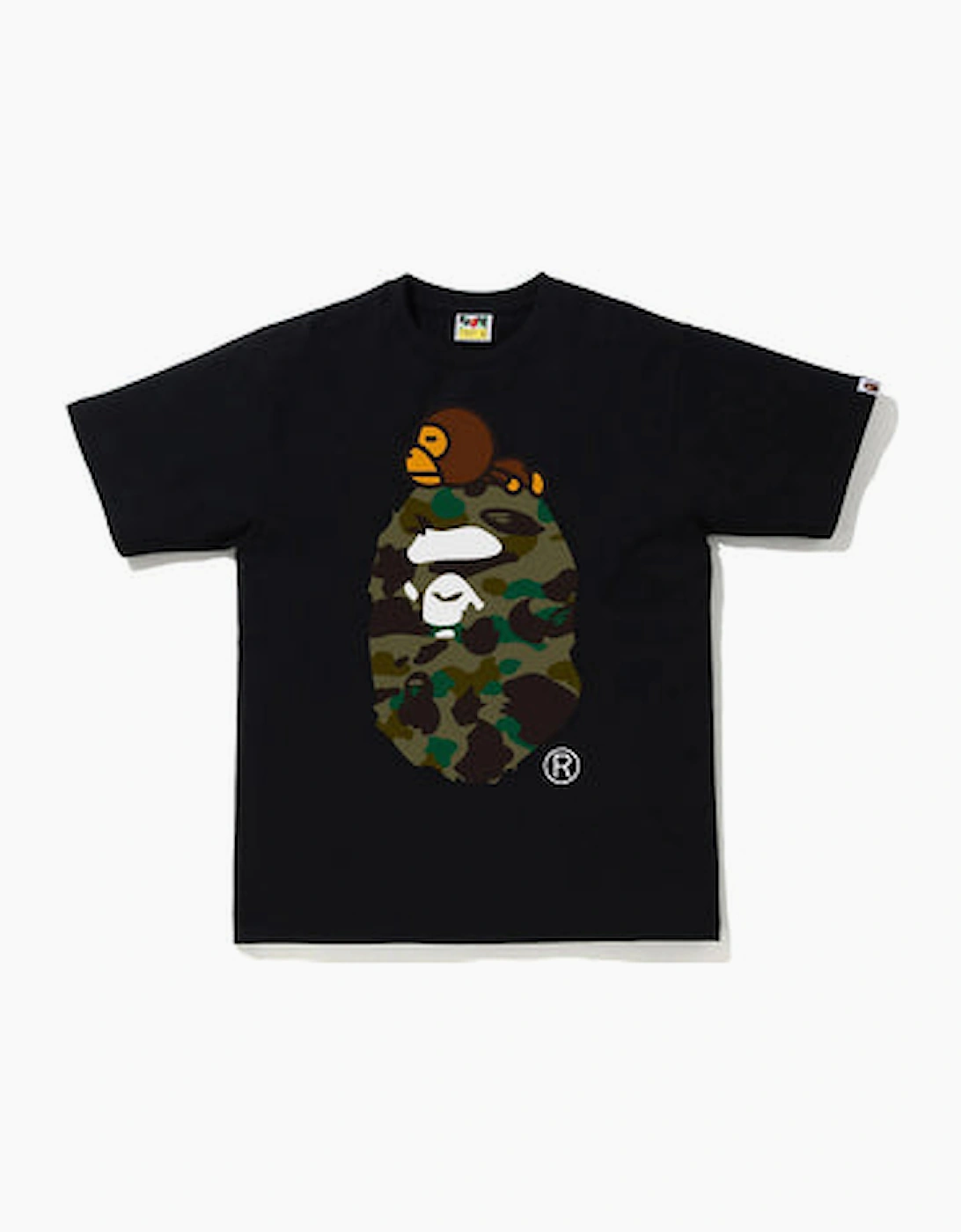 BAPE 1st Camo Milo on Big Ape Tee (FW21) Black/Green, 2 of 1