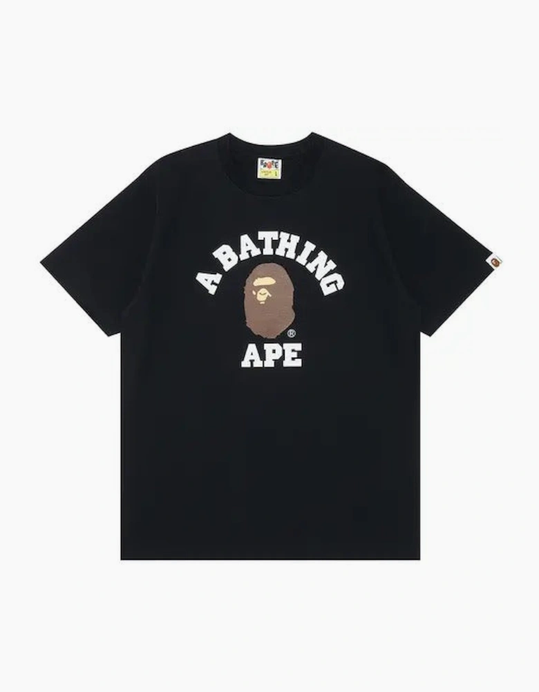 BAPE COLLEGE TEE BLACK
