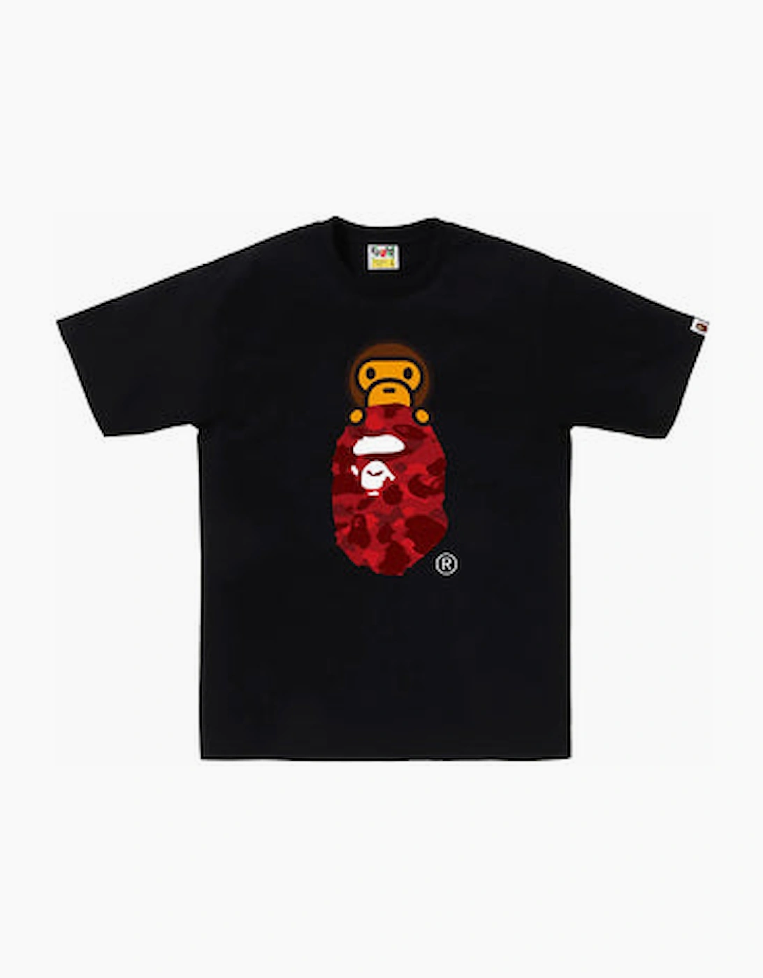 BAPE Color Camo Milo On Ape Head Tee Black/Red, 2 of 1