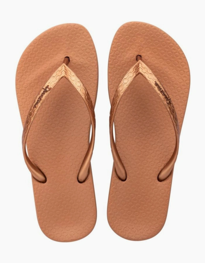 Ipanema Womens Anatomica Tan Vegan Flip Flops