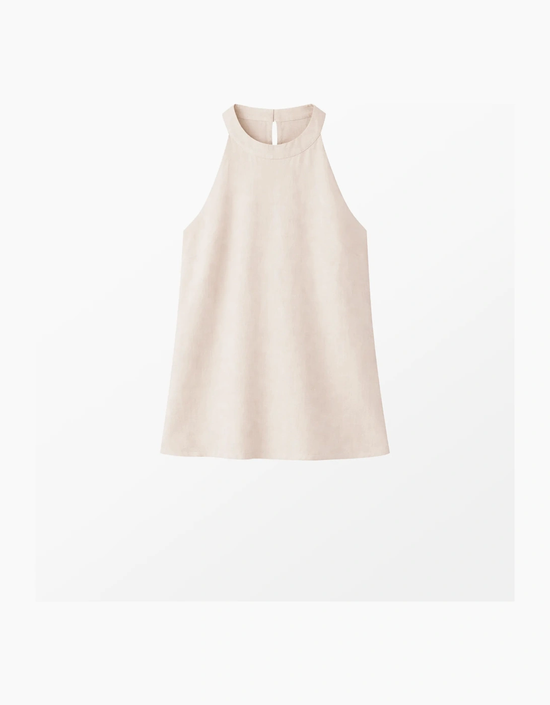 Natural Linen Blend Halter Top