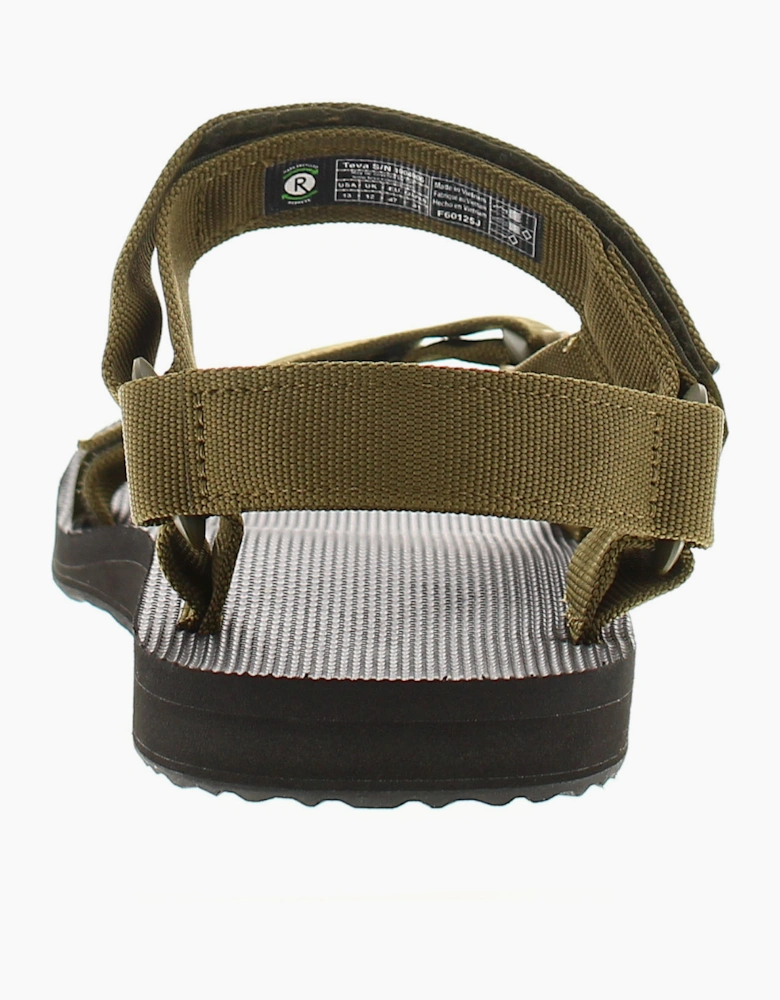 Teva Mens Walking Sandals Teva Original Universal Touch Fastening dark olive UK