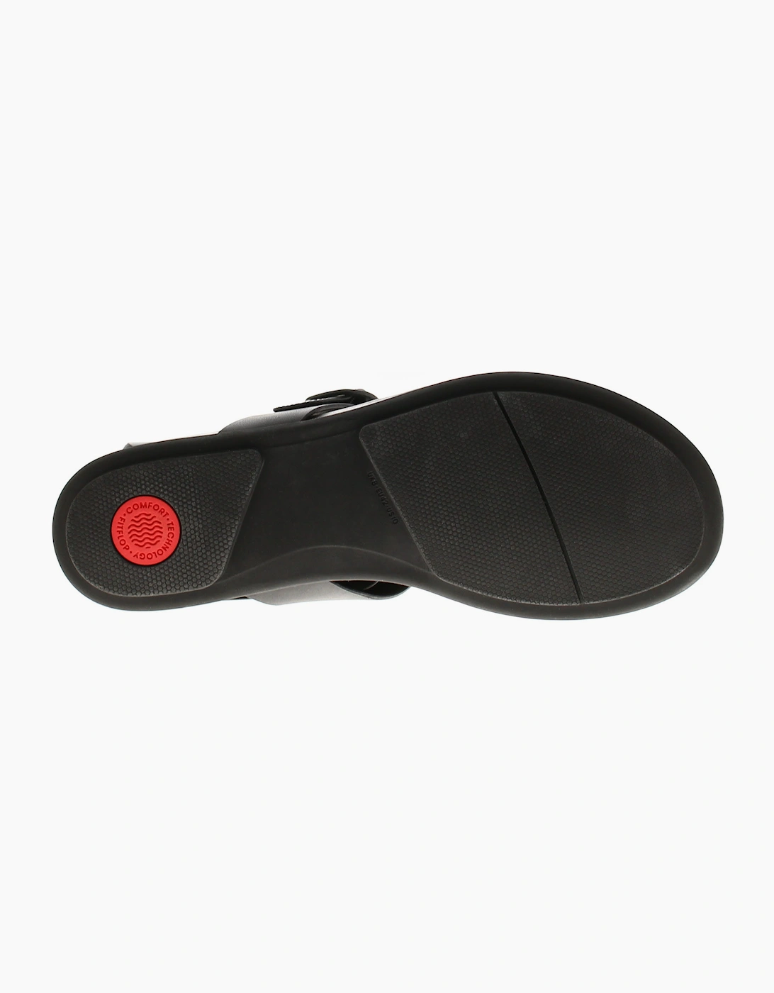 FitFlop Womens Flip Flops Gracie Leather Slip On black UK Size
