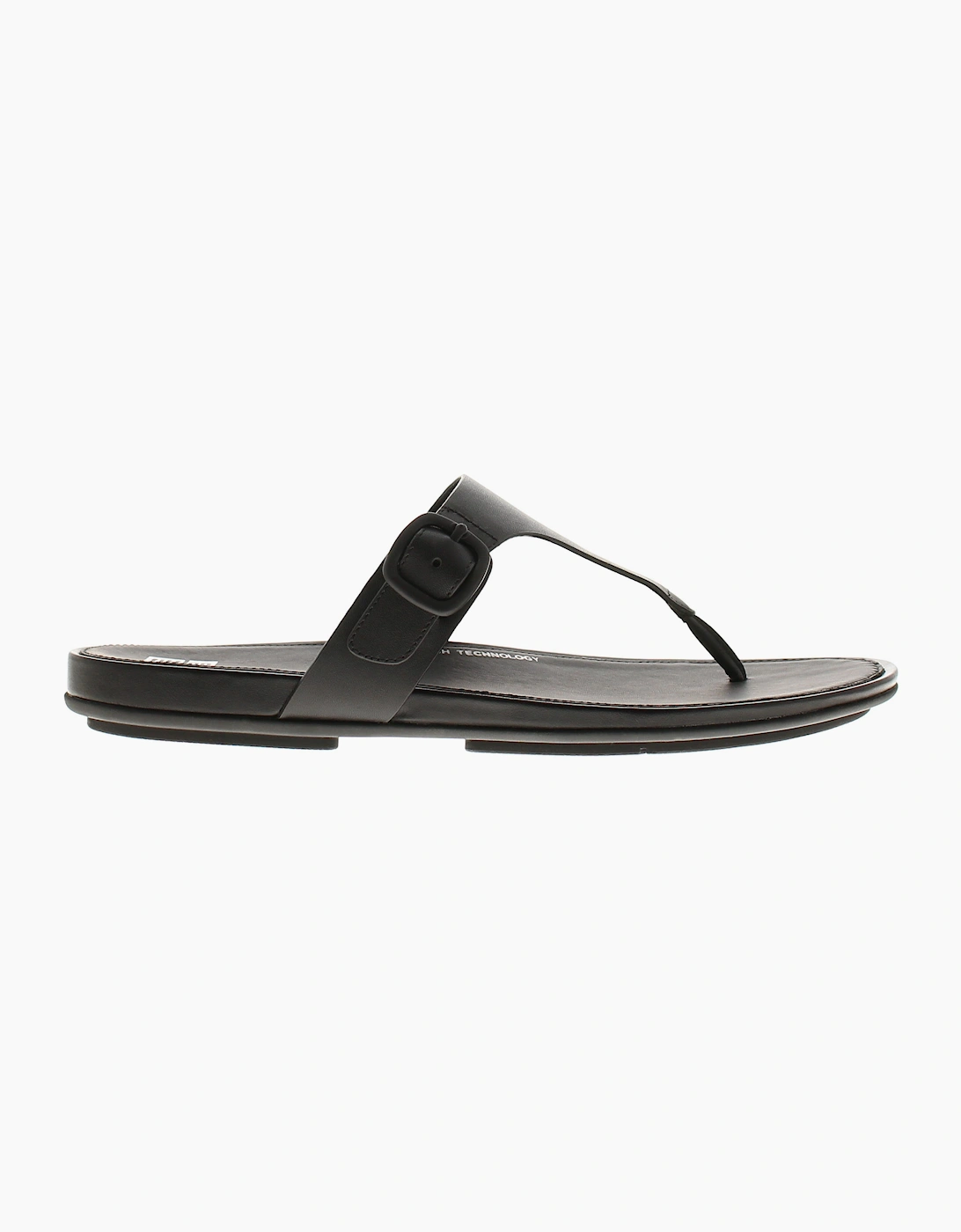 FitFlop Womens Flip Flops Gracie Leather Slip On black UK Size