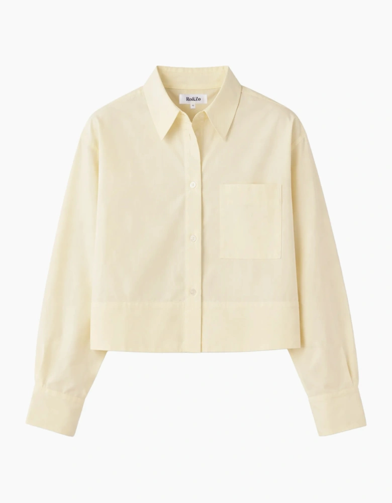 Buttermilk Cotton Poplin Cropped Shirt