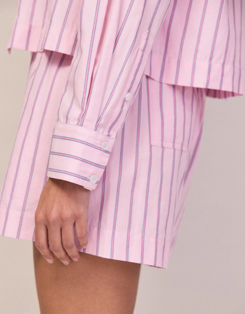 Pink Stripe Cotton Shirt